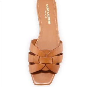 Like new YSL Woven Leather Sandal Slides! Size 8
